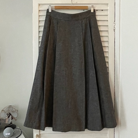 ZARA WOOL BLEND MIDI SKIRT ZW COLLECTION - Picture 11 of 13